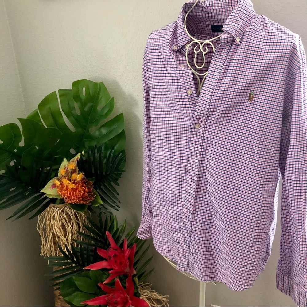 Men’s Ralph Lauren Plaid Dress/Casual Shirt Size L